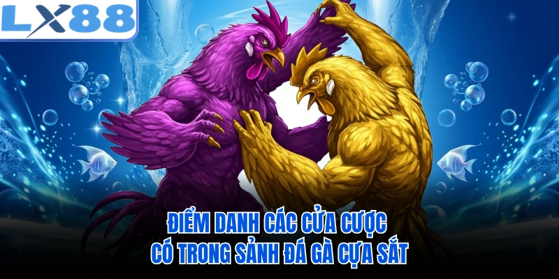 Điểm danh các cửa cược có trong sảnh đá gà cựa sắt
